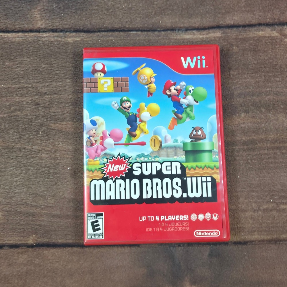 Nintendo New Super Mario Bros. Wii NTSC OS Red Case Good Platformer Game